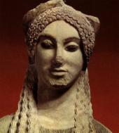 Muse de l'Acropole : "La kor aux yeux en amande".