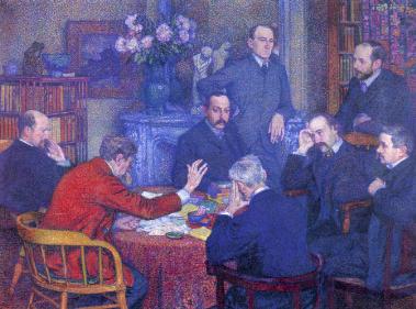La lecture par Emile Verhaeren (Theo Van Rysselber, 1903)